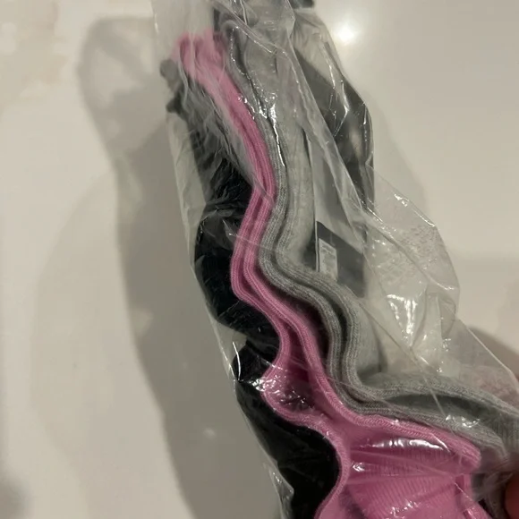 Gap Kids Heart Pink Blue Gray 3 Pack Socks Size L Fits Shoe 3-4 - Picture 6 of 6